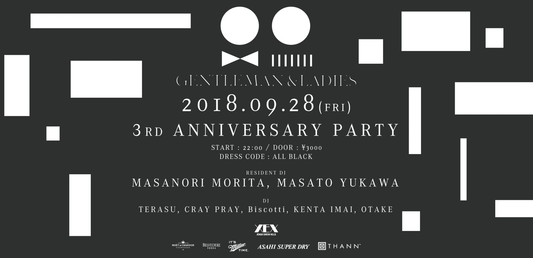 GENTLEMAN & LADIES - 3rd ANNIVERSARY PARTY !