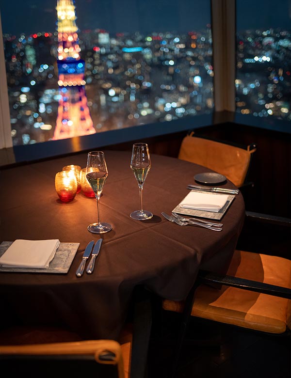 東京タワーを望む絶景空間